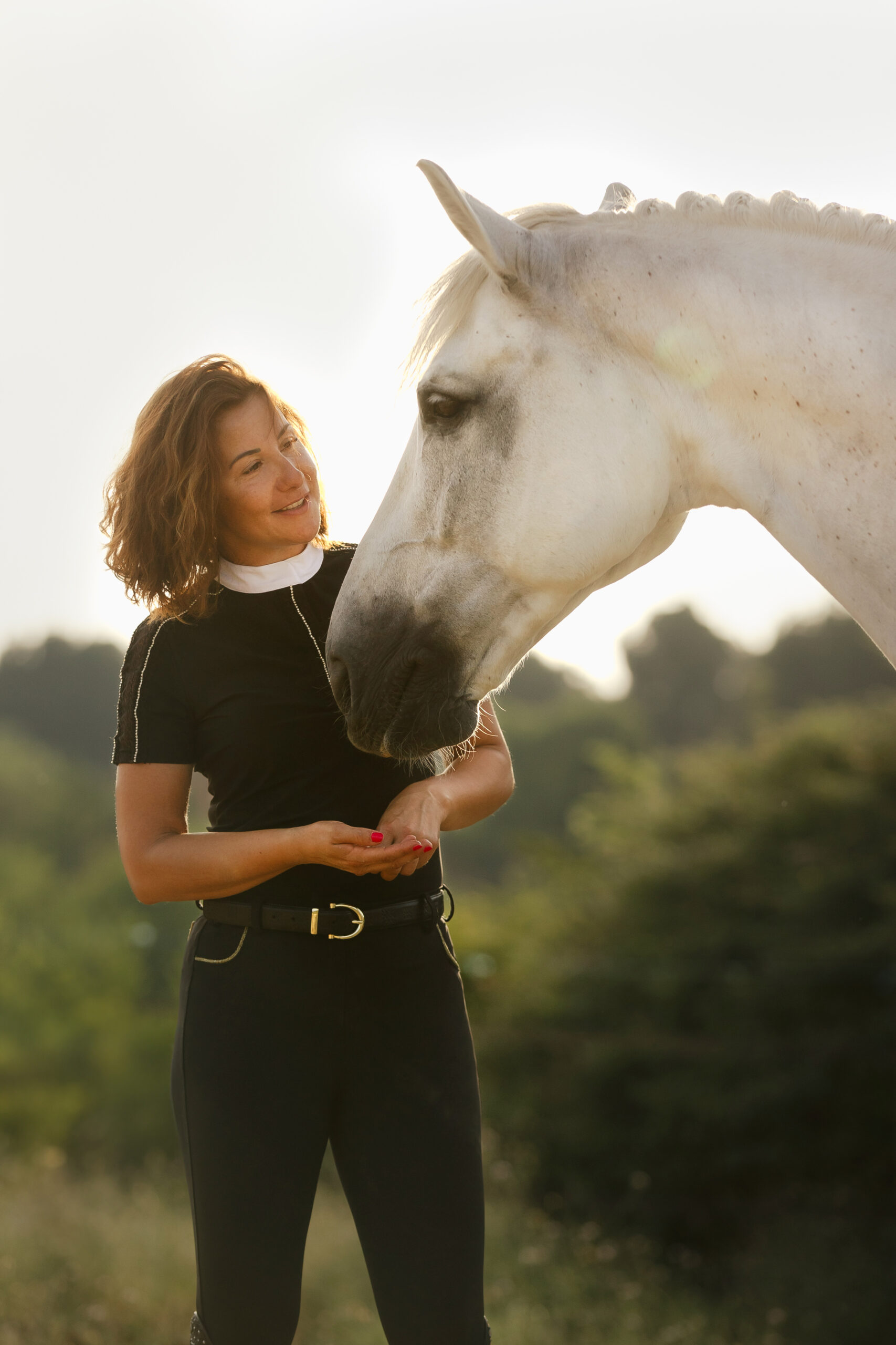 Polo Élégance Noir dentelle Strass – Image 7