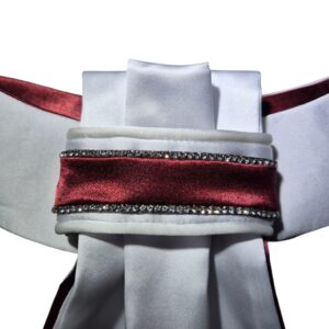 lavalliere manon satin blanc et bordeau